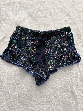 Victoria’s Secret Floral Satin Sleep Shorts - Navy Floral